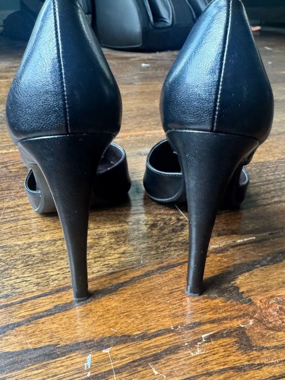 Zara Cut-Out Classic Black High Heel Pumps Size 40